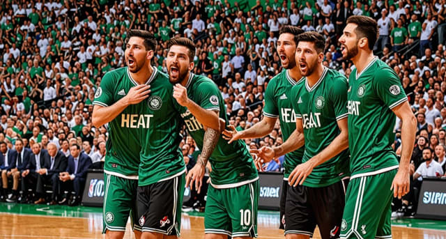 Inter Miami Stars Lionel Messi, Luis Suarez, Jordi Alba, and Sergio Busquets Heat Up the Stands at Heat vs. Celtics Game 4